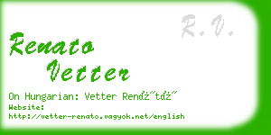 renato vetter business card